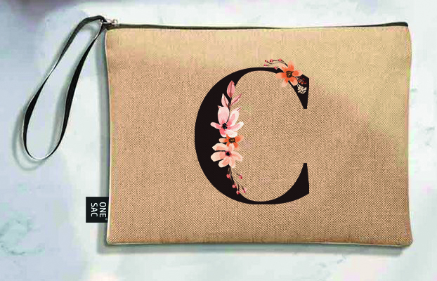 Bolso de mano letra c una pieza (diseño variado) (25×18×1 )